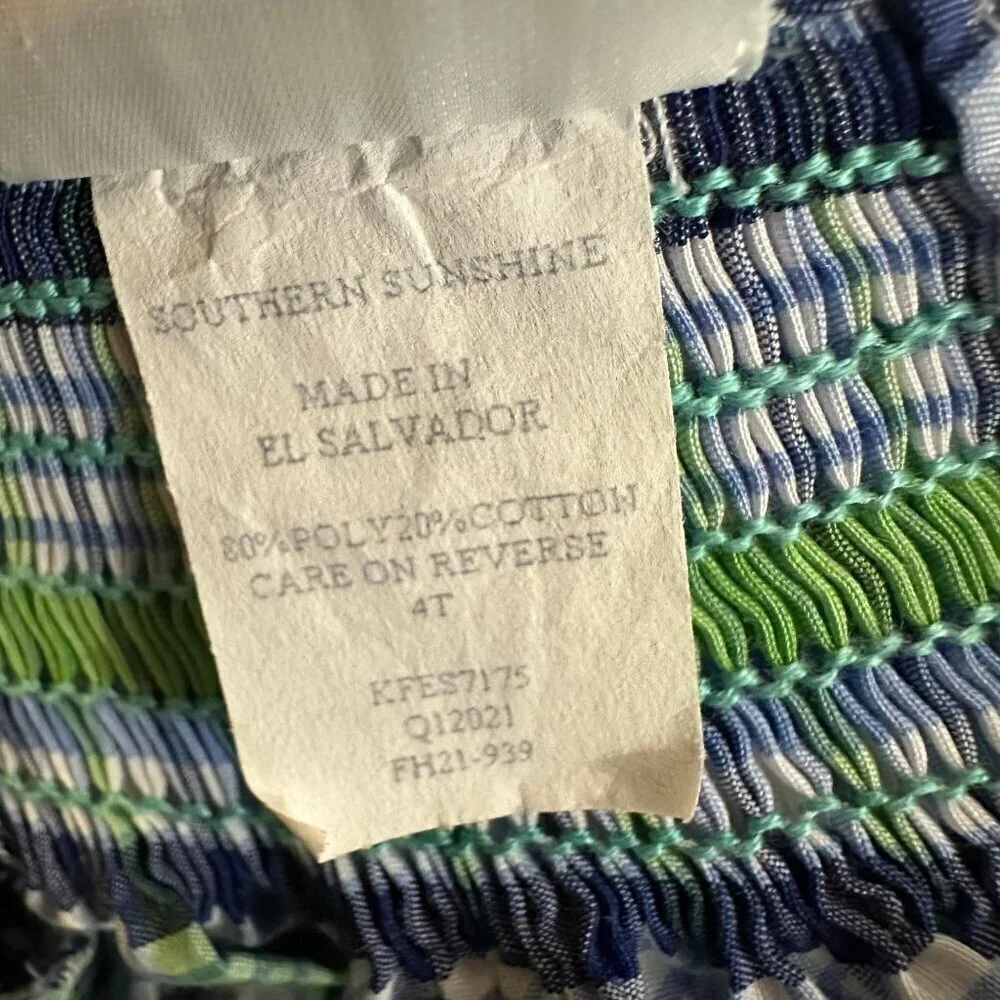 Southern sunshine plaid smocked dress with Turkeys